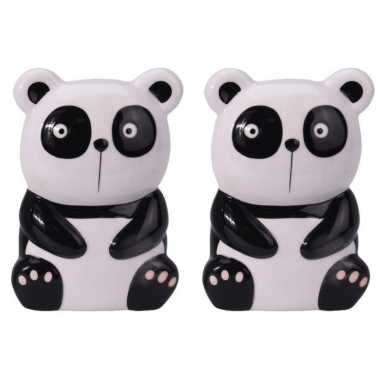 Set van 6x stuks panda/pandabeer radiator waterverdamper/luchtbevochtiger 17 cm
