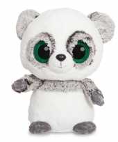 Pluche grijze panda knuffel 20 cm